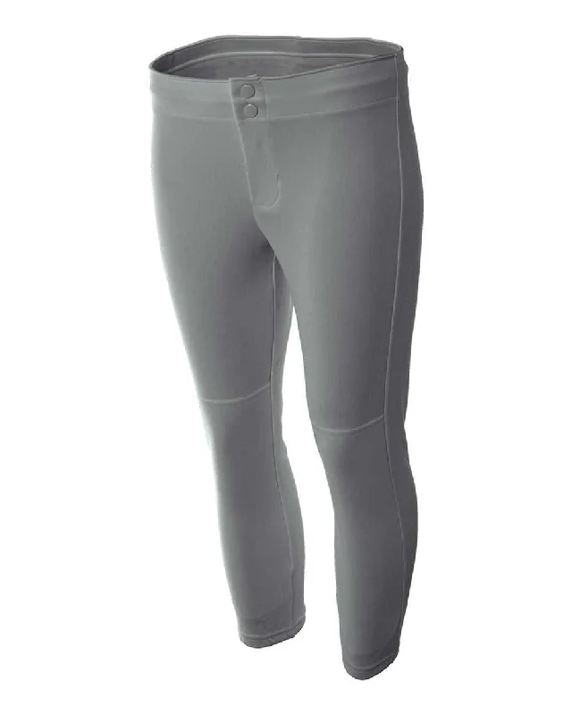 A4 NW6166 Woman's Softball Pant - Gray