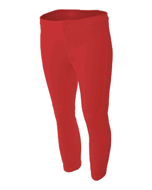 A4 NW6166 Woman's Softball Pant - Red