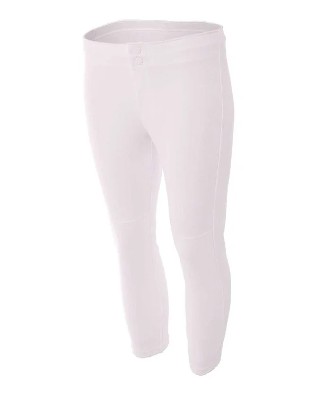 A4 NW6166 Woman's Softball Pant - White