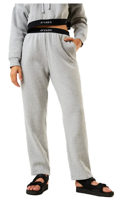 Afends Homebase Hemp Ladies Sweat Pants Shadow Grey Marle