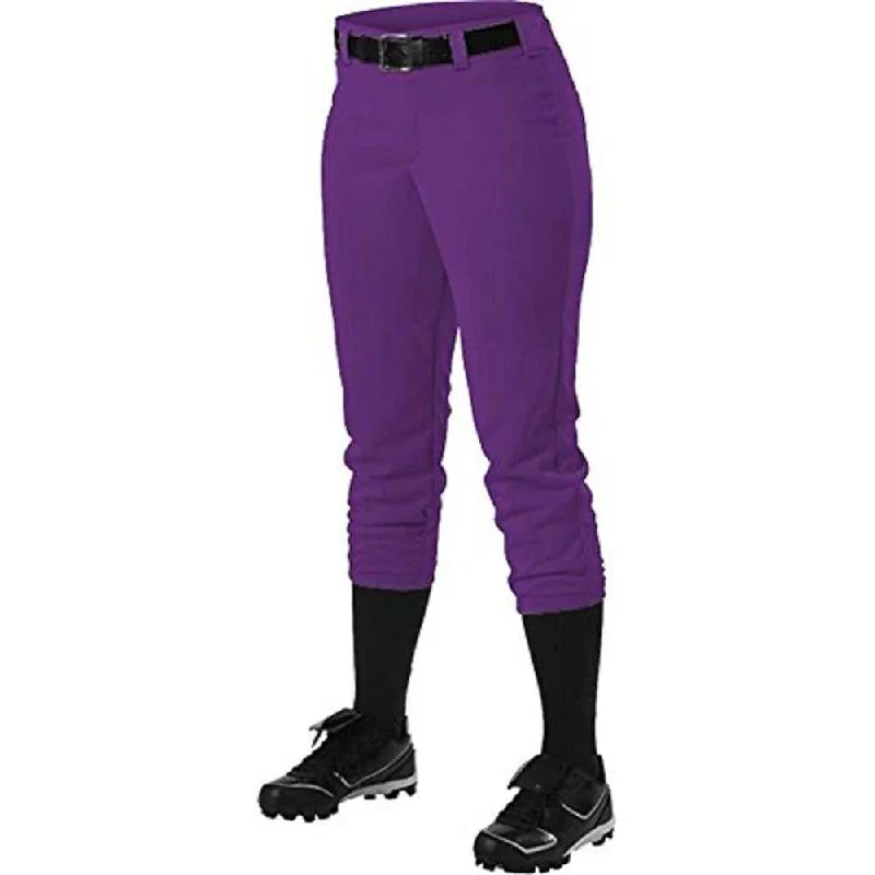 Alleson Athletic 605PBWY Girl's Fastpitch Pant - Purple