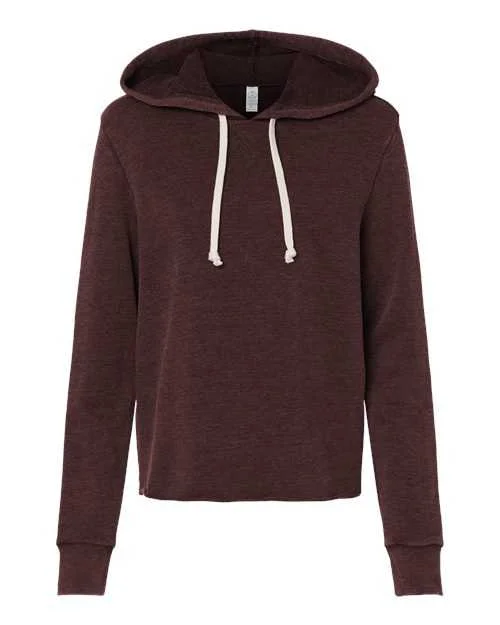 Hoodie for Soccer Fans-Alternative 8628 Womens Day Off Mineral Wash French Terry Hooded Sweatshirt - Wine New