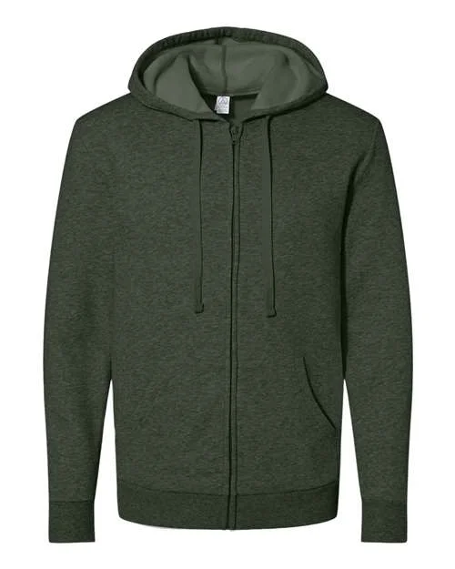 Sports Team Hoodie-Alternative 8805PF Eco-Cozy Fleece Zip Hoodie - Varsity Green