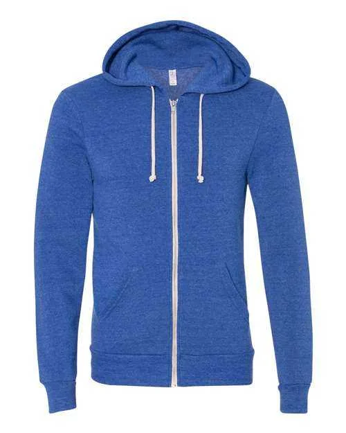 Zip-Up Hoodie-Alternative 9590 Rocky Eco-Fleece Full-Zip Hooded Sweatshirt - Eco True Pacific Blue