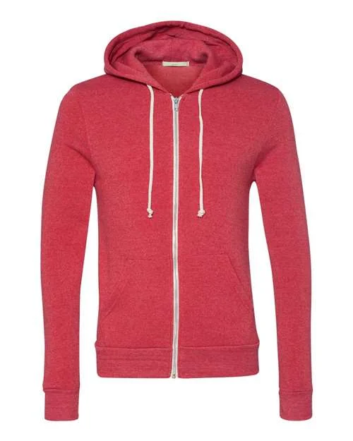 Lightweight Hoodie-Alternative 9590 Rocky Eco-Fleece Full-Zip Hooded Sweatshirt - Eco True Red