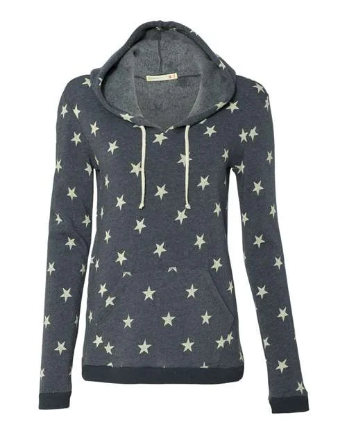 Best Hoodie for Kids-Alternative 9596 Womens Athletics Eco-Fleece Hooded Sweatshirt - Stars