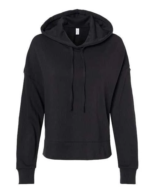 Graphic Hoodie-Alternative 9906ZT Women's Eco-Washed Terry Hooded Sweatshirt - Black New