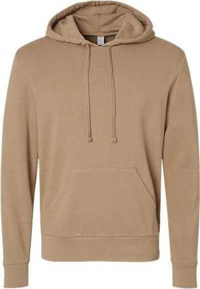 Best Hoodie for Men-Alternative Apparel 9595ZT Challenger Lightweight Eco-Washed French Terry Hooded Pullover - Desert Tan