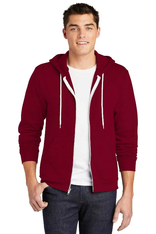 Hoodie for Running-American Apparel F497W Flex Fleece Zip Hoodie - Cranberry