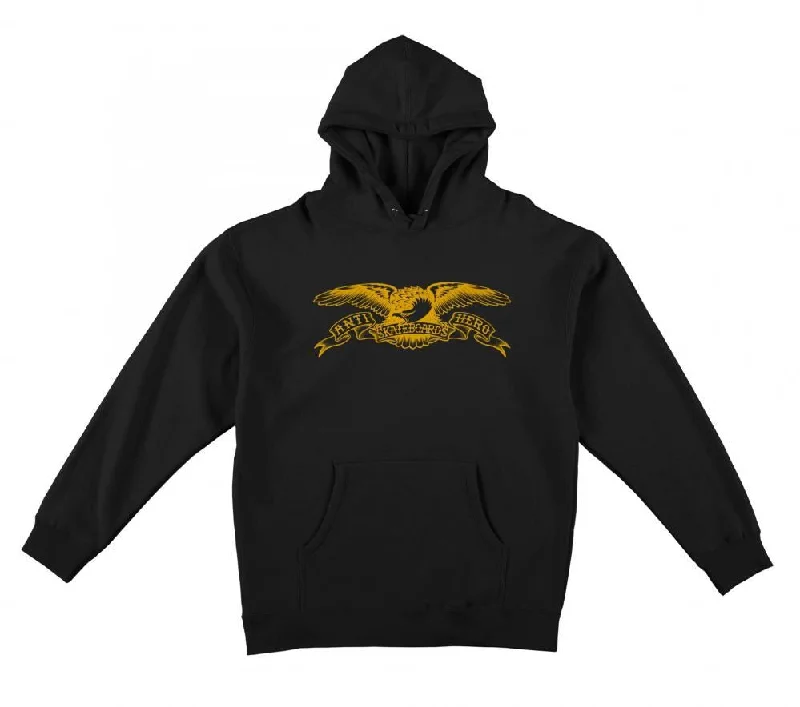 Hoodie with Quote-Anti Hero Hoody Basic Eagle - Black / Gold