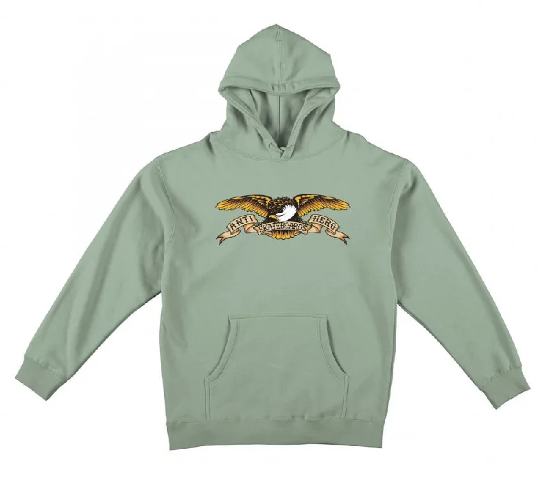 Hoodie with Logo-Anti Hero Hoody Eagle - Dusty Sage / Multi