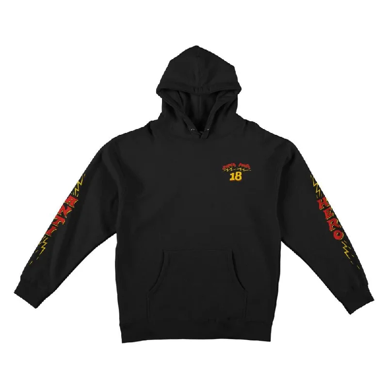 Hoodie with Graphic Prints-Antihero Hood Superpower 18 - Black