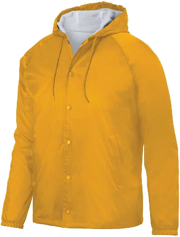 Hoodie for Yoga-Augusta 3102 Hooded Coach's Jacket - Gold