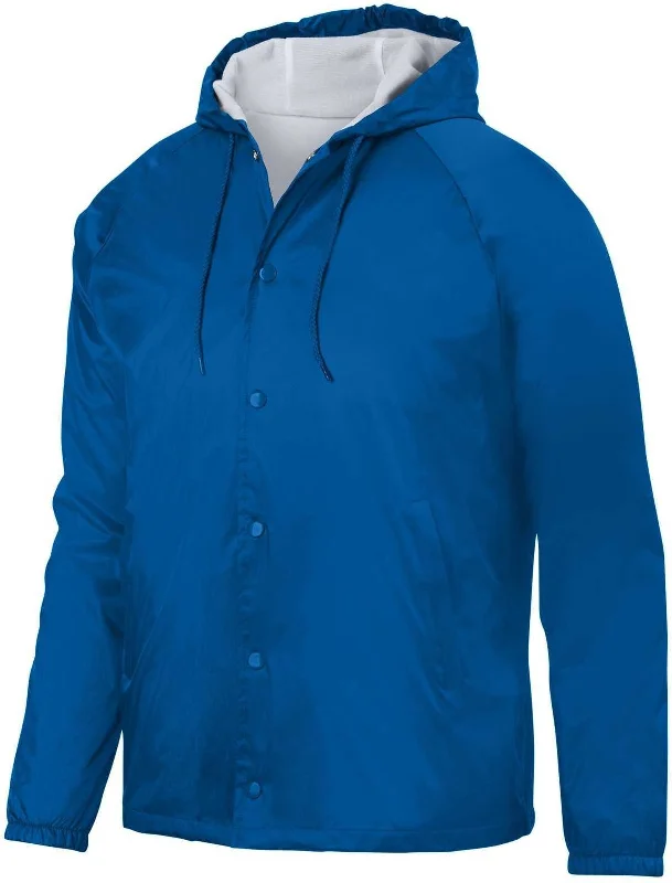 Hoodie for Outdoor Activities-Augusta 3102 Hooded Coach's Jacket - Royal