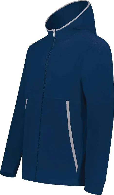 Zip-Up Hoodie for Women-Augusta 6858 Chill Fleece 2.0 Full Zip Hoodie - Navy