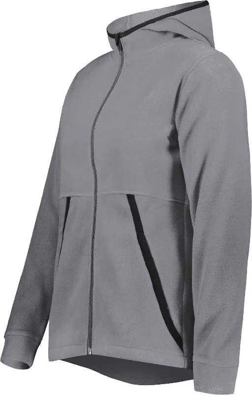 Zip-Up Hoodie for Quick Wear-Augusta 6860 Ladies Chill Fleece 2.0 Full Zip Hoodie - Graphite