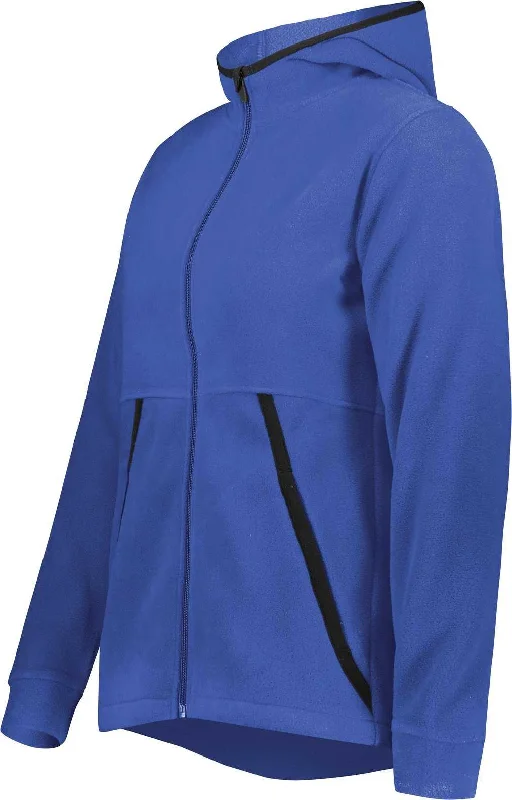 Hoodie for School Uniform-Augusta 6860 Ladies Chill Fleece 2.0 Full Zip Hoodie - Royal