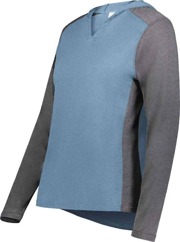 Minimalist Hoodie-Augusta 6902 Ladies Gameday Vintage Hoodie - Storm Heather Carbon Heather