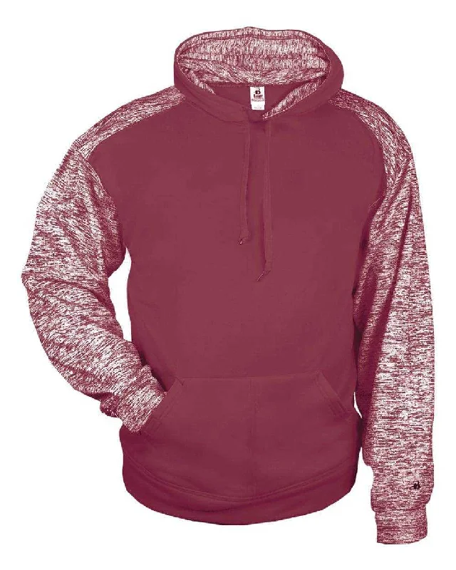 Hoodie for Thanksgiving-Badger Sport 1462 Blend Sport Hoodie - Maroon Maroon Blend