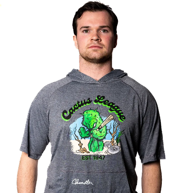 Hoodie for Post-Workout Relaxing-Cactus League Tri-Blend Short Sleeve Hoodie