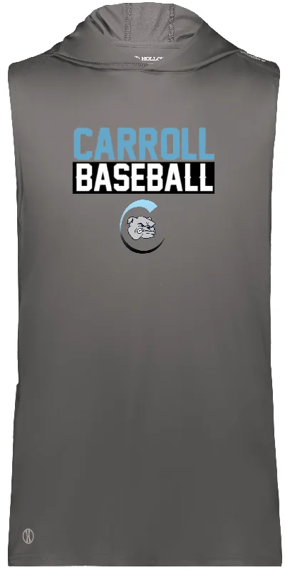 Hoodie for Weekend Hangouts-Carroll Baseball Sleeveless Hoodie Powered by Coolcore®