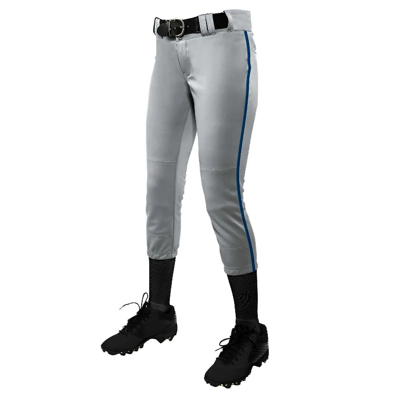 Champro BP11P Tournament with Pipe Softball Pant - Gray Navy