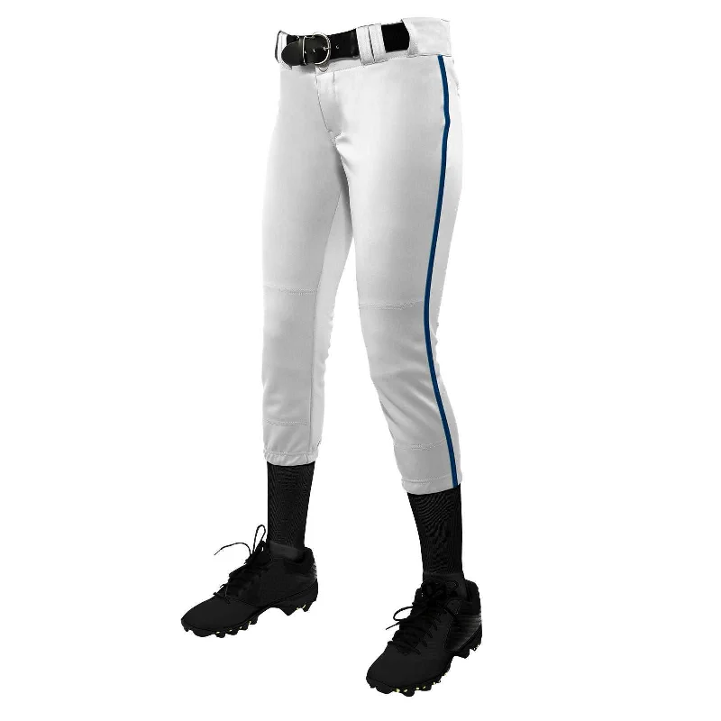 Champro BP11P Tournament with Pipe Softball Pant - White Navy