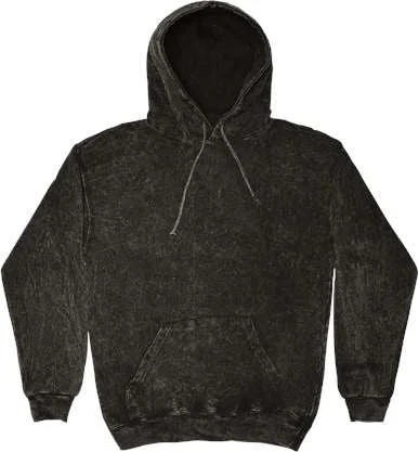 Hoodie with Graphic Prints-Colortone 8300 Mineral Wash Hooded Sweatshirt - Black