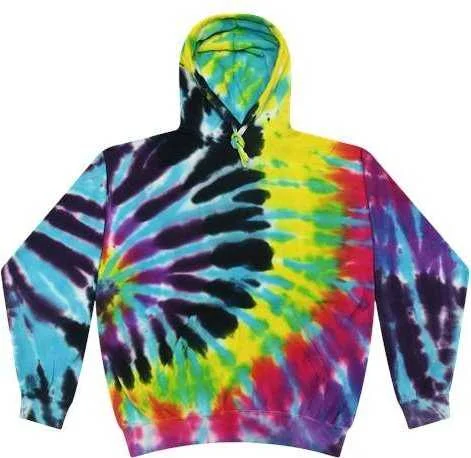 Hoodie for Lounging-Colortone 8777 Tie-Dyed Hooded Sweatshirt - Flashback