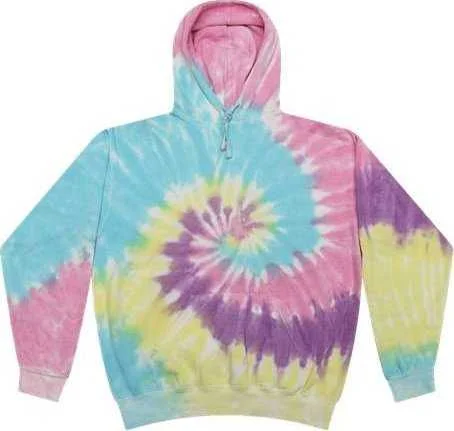 Hoodie with Cool Slogan-Colortone 8777 Tie-Dyed Hooded Sweatshirt - Jellybean