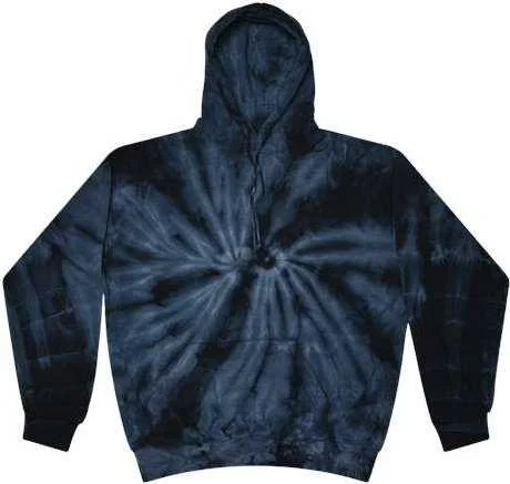 Minimalist Hoodie-Colortone 8777 Tie-Dyed Hooded Sweatshirt - Spider Navy