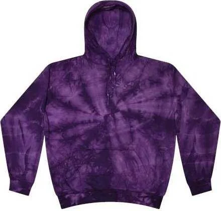 Motivational Hoodie-Colortone 8777 Tie-Dyed Hooded Sweatshirt - Spider Purple