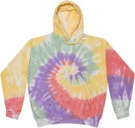 Funny Slogan Hoodie-Colortone 8777 Tie-Dyed Hooded Sweatshirt - Zen Rainbow