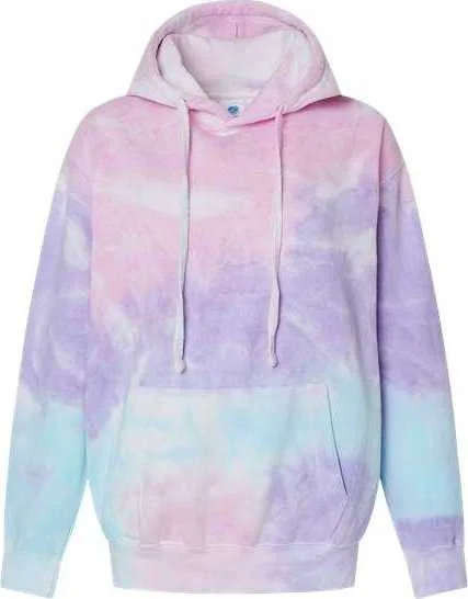 Sports Team Hoodie-Colortone 8777Y Youth Tie-Dyed Hooded Sweatshirt - Cotton Candy