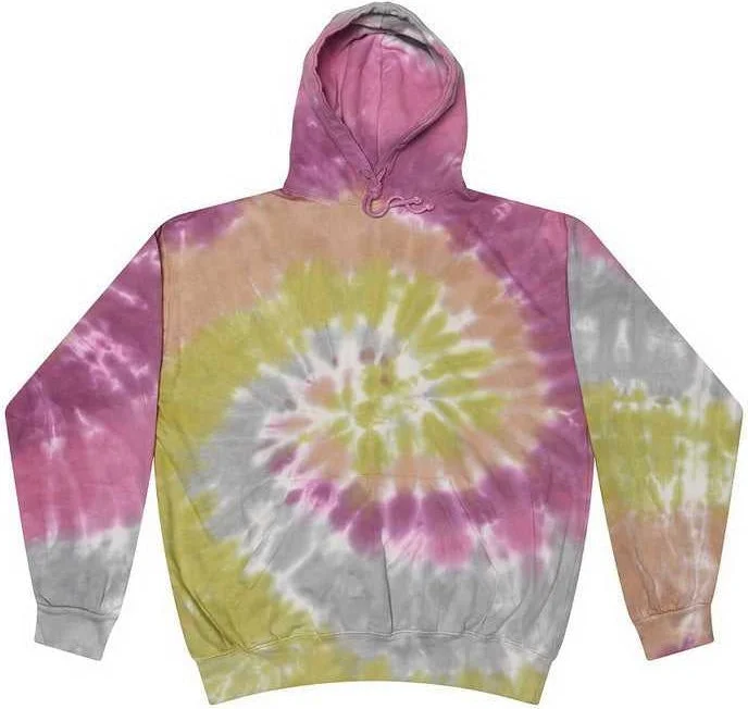 Hoodie for Autumn-Colortone 8777Y Youth Tie-Dyed Hooded Sweatshirt - Desert Rose