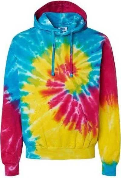 Halloween Hoodie-Colortone 8777Y Youth Tie-Dyed Hooded Sweatshirt - Reactive Rainbow