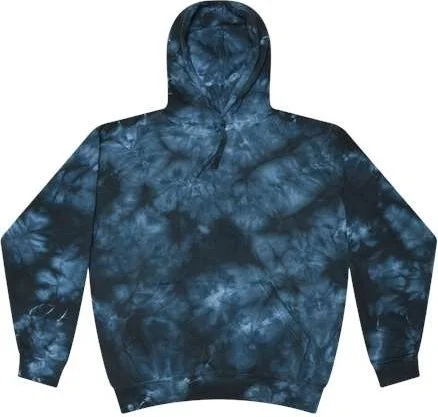 Hoodie for Running in Winter-Colortone 8790 Crystal Wash Hooded Sweatshirt - Crystal Navy