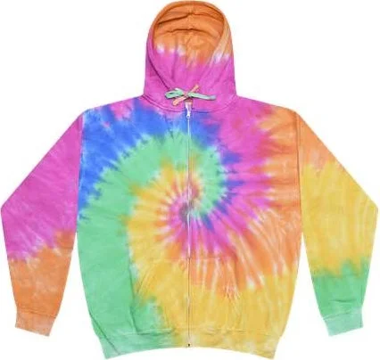 Hoodie for Movie Lovers-Colortone 8888 Tie-Dyed Full-Zip Hooded Sweatshirt - Eternity