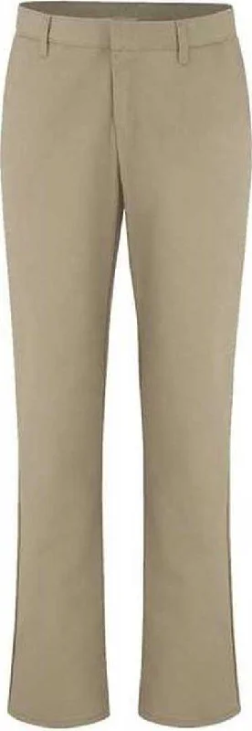 Dickies FP92 Women's Industrial Flat Front Pants - Desert Sand - 37 Unhemmed