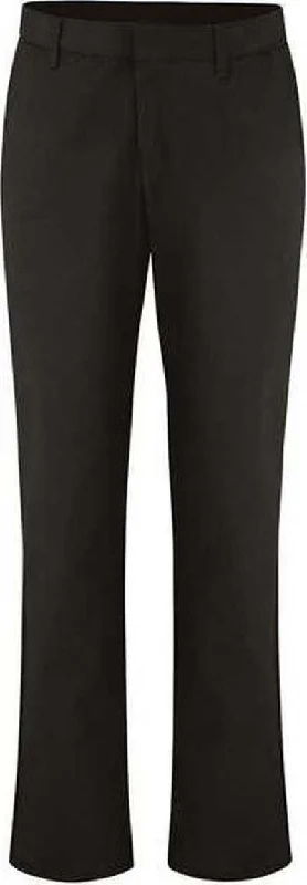 Dickies FP92EXT Women's Industrial Flat Front Pants - Extended Sizes - Black - 37 Unhemmed