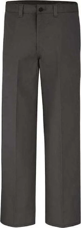 Dickies LP17EXT Industrial Flat Front Comfort Waist Pants - Extended Sizes - Dark Charcoal - 37 Unhemmed