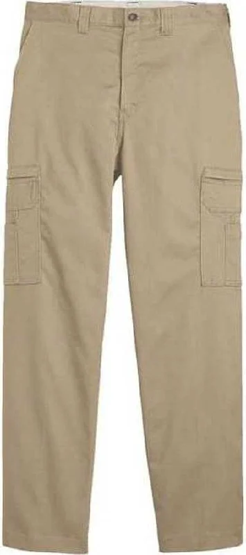 Dickies LP39ODD Industrial Cotton Cargo Pants - Odd Sizes - Desert Sand - 37 Unhemmed