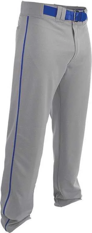 Easton Adult Rival 2 Piped Baseball Pants - Gray Royal