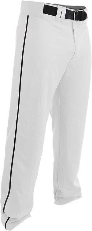 Easton Adult Rival 2 Piped Baseball Pants - White Black