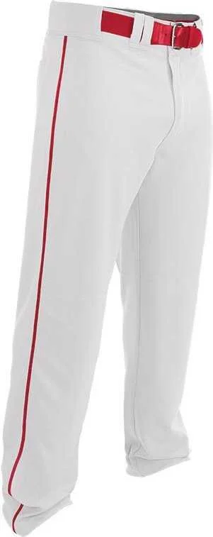 Easton Adult Rival 2 Piped Baseball Pants - White Red