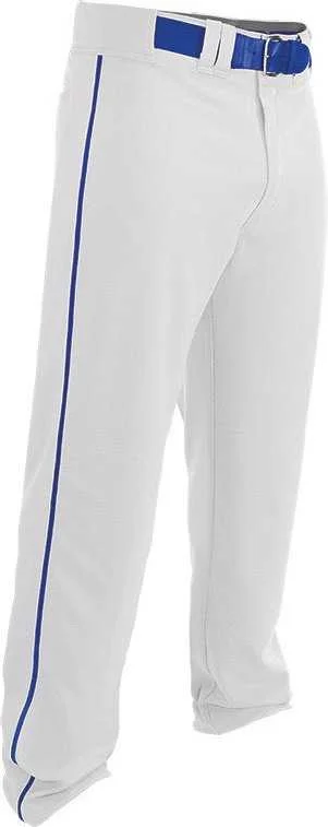 Easton Adult Rival 2 Piped Baseball Pants - White Royal