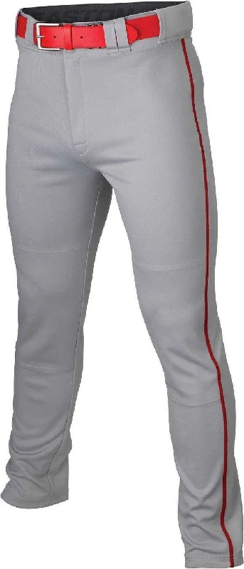 Easton Adult Rival+ Piped Baseball Pants - Gray Red