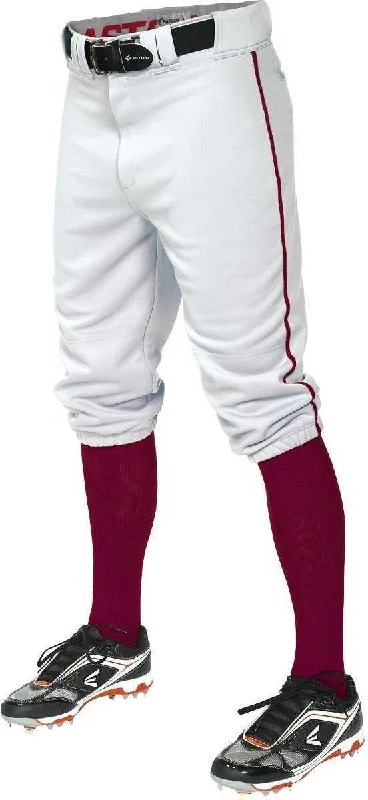 Easton  Pro+ Piped Knicker Baseball Pant - White Maroon