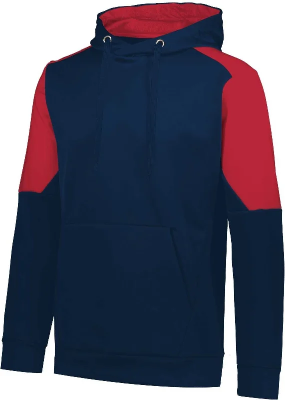 Hoodie with Animal Prints-Holloway 222540 Blue Chip Hoodie - Navy Scarlet