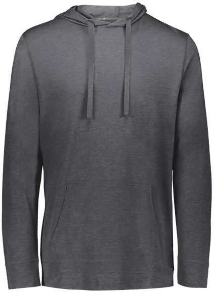 Hoodie for Casual Wear-Holloway 222577 Repreve Eco Hooded Sweatshirt - Carbon Heather